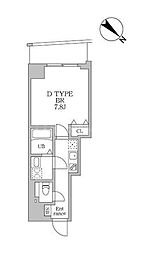 京成押上線 京成曳舟駅 徒歩11分の賃貸マンション 4階1Kの間取り