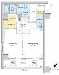 東武伊勢崎線 曳舟駅 徒歩2分の賃貸マンション 4階1LDKの間取り