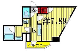 東京メトロ半蔵門線 押上駅 徒歩5分の賃貸マンション 3階1Kの間取り