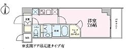 東京メトロ半蔵門線 住吉駅 徒歩7分の賃貸マンション 4階1Kの間取り