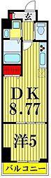 JR総武線 亀戸駅 徒歩12分の賃貸マンション 5階1DKの間取り