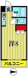 東京メトロ半蔵門線 押上駅 徒歩15分の賃貸マンション 3階ワンルームの間取り