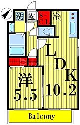京成押上線 京成曳舟駅 徒歩7分の賃貸マンション 4階1LDKの間取り