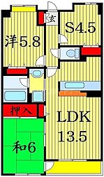 東武伊勢崎線 東向島駅 徒歩3分の賃貸マンション 8階2SLDKの間取り