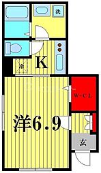 東京メトロ半蔵門線 押上駅 徒歩8分の賃貸マンション 1階1Kの間取り