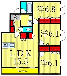 間取図画像 3LDK