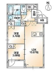間取図画像 2LDK
