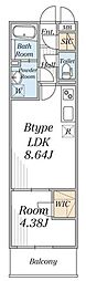 リブリ・曳舟II 1LDKの間取図画像