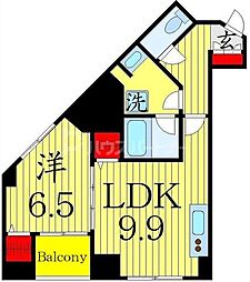 グランドトゥルース東向島 1LDKの間取図画像