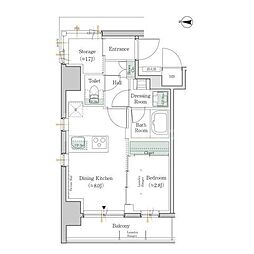ONEROOFRESIDENCE錦糸町 1SLDKの間取図画像