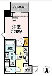 ポラリス菊川 1Kの間取図画像