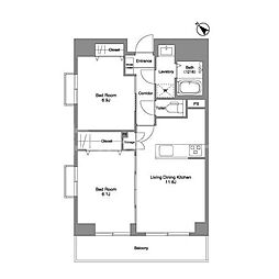 COMFORIA曳舟 2LDKの間取図画像