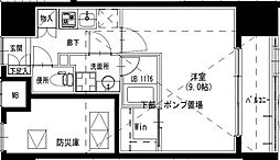 S-RESIDENCEHIKIFUNE 1Kの間取図画像