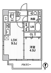 ルーツ両国 1LDKの間取図画像