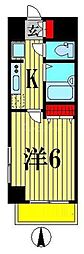 サンテミリオン錦糸町 1Kの間取図画像