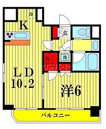 アイル東京スカイツリー弐番館 1LDKの間取図画像