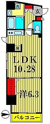 AREA385 1LDKの間取図画像