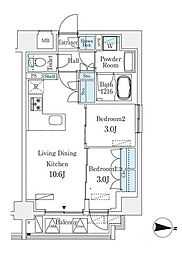 STANDZ亀戸 2LDKの間取図画像