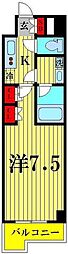 ルーブル墨田立花 1Kの間取図画像