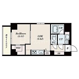 S-RESIDENCE押上epure 1LDKの間取図画像