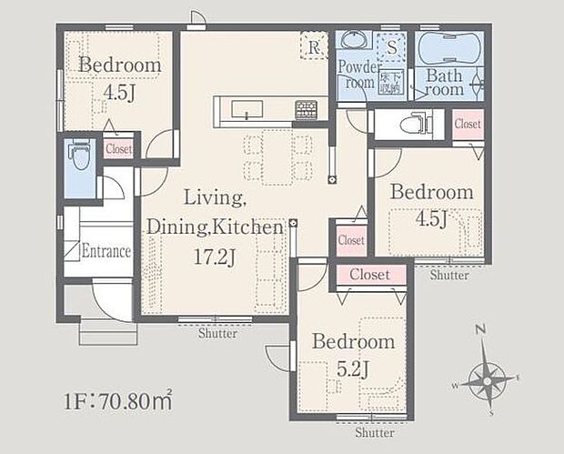 【トリプルWICで収納豊富！安心の耐震構造住宅、性能評価書付戸建！】コンビニ、ドラッグストア、小学校徒歩7分以内！モデルハウスございます！