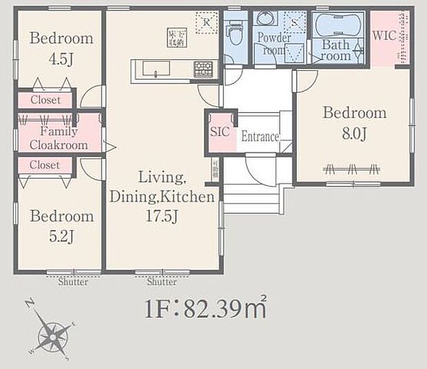 【トリプルWICで収納豊富！安心の耐震構造住宅、性能評価書付戸建！】コンビニ、ドラッグストア、小学校徒歩7分以内！モデルハウスございます！