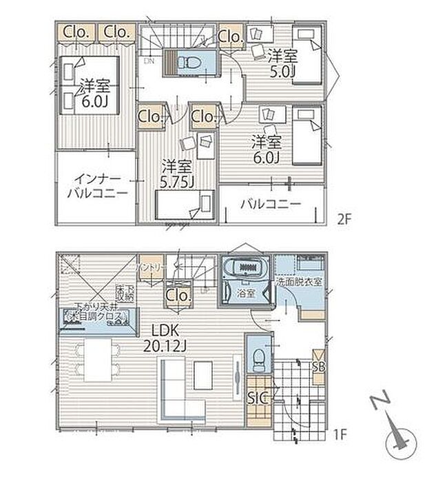 【全12棟の分譲住宅!湘南モールフィルまで徒歩10分の好立地!】収納豊富・南側バルコニーで広く明るい間取です!即内覧できます!