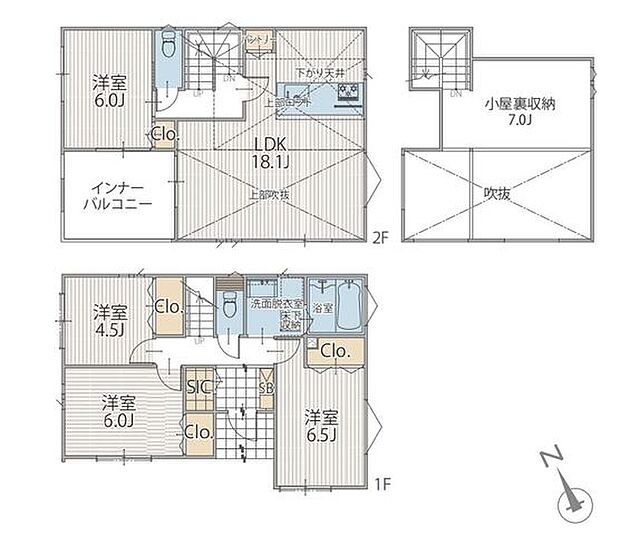 【全12棟の分譲住宅!湘南モールフィルまで徒歩10分の好立地!】収納豊富・南側バルコニーで広く明るい間取です!即内覧できます!