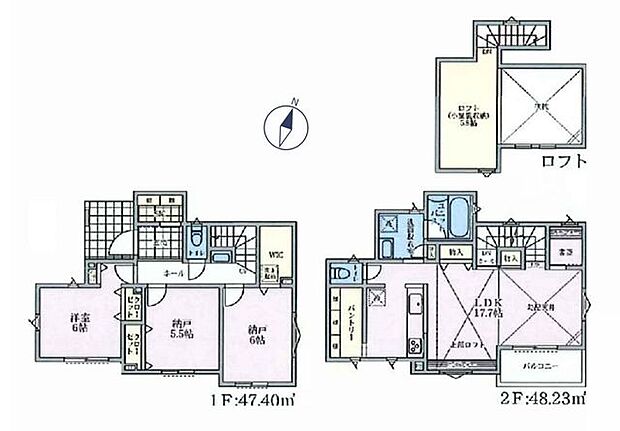 【香川駅まで徒歩5分！全10棟の開発分譲地！自然豊かな住環境】広いLDKは解放感たっぷり光溢れる勾配天井！2階リビングで周囲を気にせずリラックス