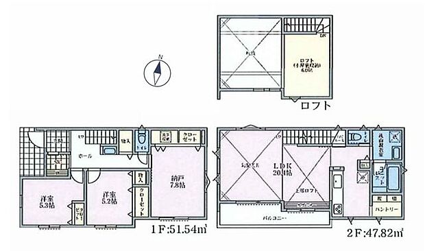 【香川駅まで徒歩5分！全10棟の開発分譲地！自然豊かな住環境】広いLDKは解放感たっぷり光溢れる勾配天井！2階リビングで周囲を気にせずリラックス