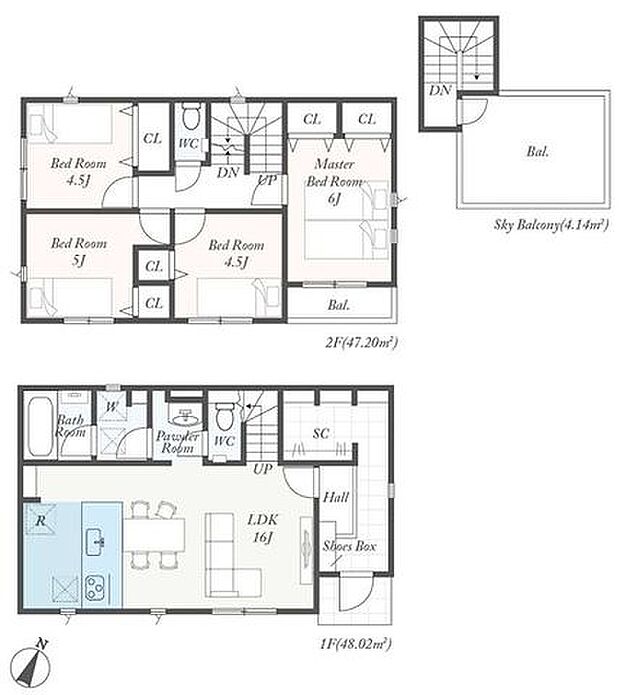 【屋上バルコニー付き全4邸！駅まで徒歩17分！耐震等級3の安心住宅】開放的なペニンシュラキッチンと大空間LDK家庭菜園やBBQができる屋上バルコニー付き