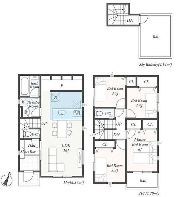 【屋上バルコニー付き全4邸！駅まで徒歩17分！耐震等級3の安心住宅】開放的なペニンシュラキッチンと大空間LDK家庭菜園やBBQができる屋上バルコニー付き