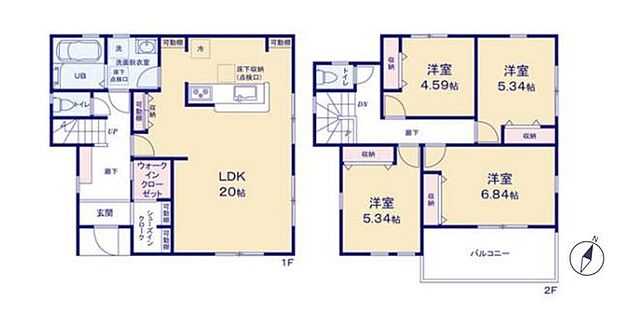 【安心の性能評価を取得した、全8棟の新築分譲住宅】パントリーやセカンドバルコニーなど、快適な暮らしをサポートする設備も充実。