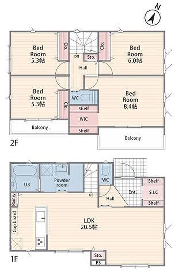 【弥生台駅まで徒歩18分!スーパー・コンビニ・公園等が徒歩圏内にあり住環境良好】広々ゆとりの20.5帖LDKSIC、WIC、パントリーを備えた豊富な収納
