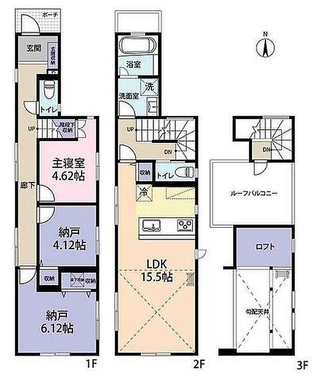 【ルーフバルコニーやロフトなど充実の設備!LDKゆったり15.5帖!】断熱性能等級5,一次エネルギー消費等級6のエコ住宅!スーパー徒歩6分!