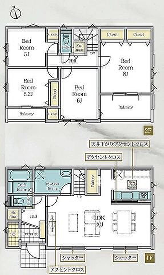 【閑静な住宅街の南東角地で陽当り通風良好!駐車場並列2台可能です!】LDK20帖、主寝室8帖!南バルコニーの4LDK!