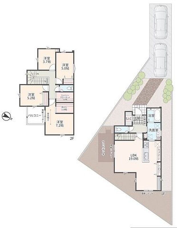 【安心で家計に優しい長期優良住宅認定！】〇全区画45坪以上！〇駐車スペース2台可能！〇電動シャッター付！〇収納スペース充実！