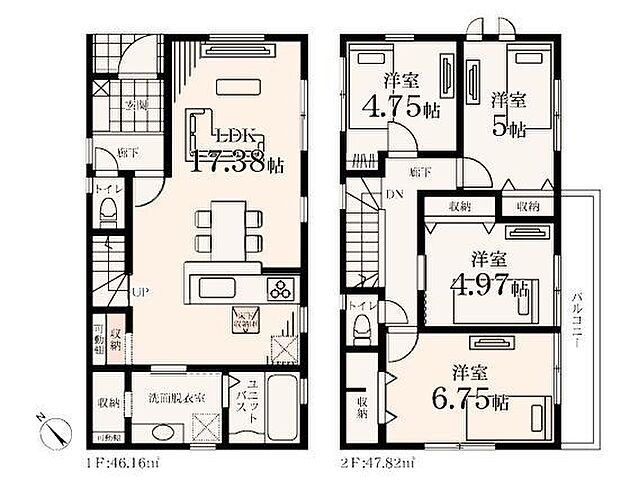 【安心の耐震構造住宅、性能評価書付!収納豊富で広く使える間取です!】