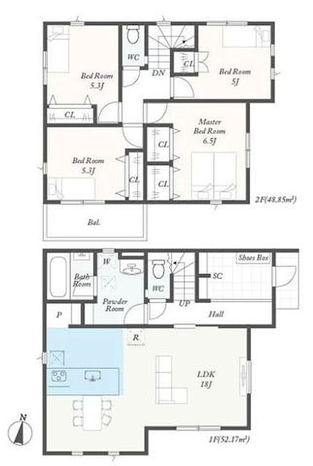 【全5棟!広々敷地124m2超の新築分譲住宅!カースペース2台可】買い物施設や公園も充実した緑あふれる住環境全居室収納に加えWIC、パントリー等完備