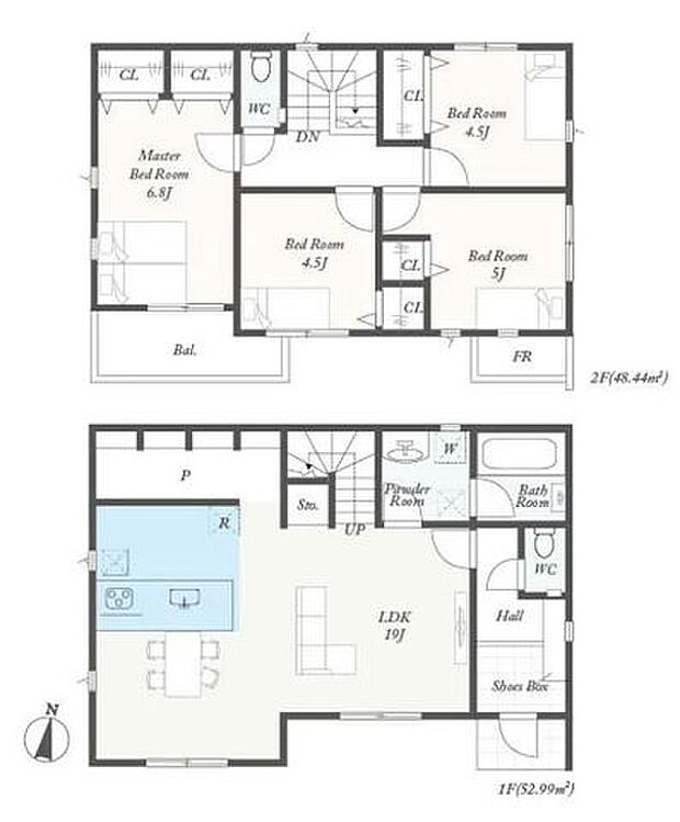 【全5棟！広々敷地124m2超の新築分譲住宅！カースペース2台可】買い物施設や公園も充実した緑あふれる住環境全居室収納に加えWIC、パントリー等完備