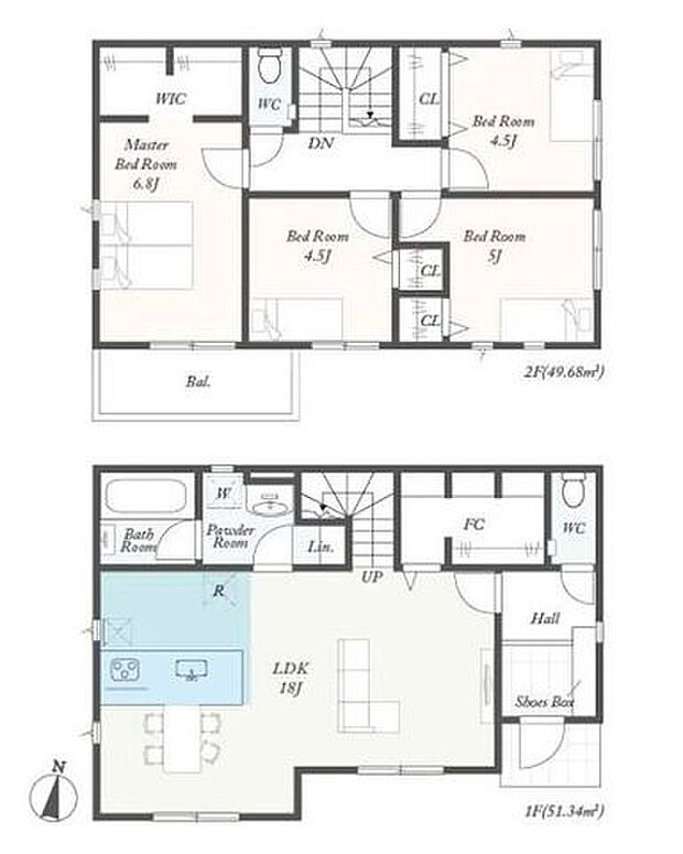 【全5棟!広々敷地124m2超の新築分譲住宅!カースペース2台可】買い物施設や公園も充実した緑あふれる住環境全居室収納に加えWIC、パントリー等完備