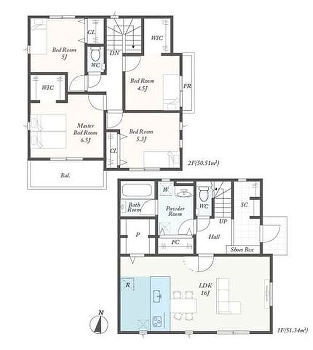 【全5棟！広々敷地124m2超の新築分譲住宅！カースペース2台可】買い物施設や公園も充実した緑あふれる住環境全居室収納に加えWIC、パントリー等完備