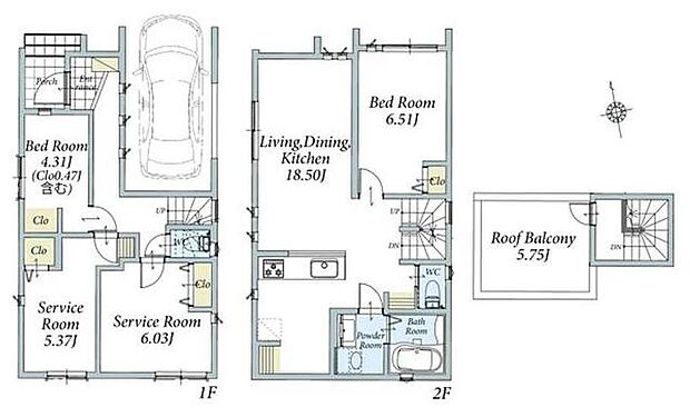 【人気の茅ヶ崎駅。豊富な収納を確保した3SLDK+屋上】LDK約18.5帖、全室収納、WIC、SIC、納戸と収納スペース豊富。小中学校徒歩10分圏内！
