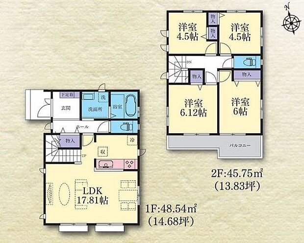 【瀬谷駅まで徒歩19分!全14棟の新規開発分譲地】安心の耐震構造+性能評価書付きカースペース2台可南向きバルコニーのため陽当たり良好