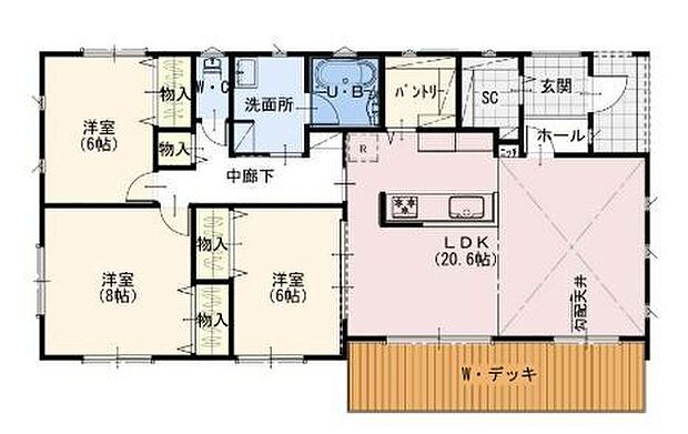 【敷地93坪超！ゆとりある平屋住宅！カースペース2台以上可】広いお庭でバーベキューなど楽しめます角地＋高台に位置しているため眺望・通風・陽当たり良好