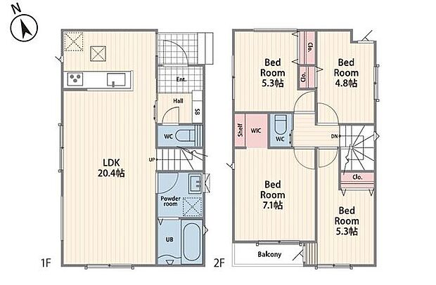 【ZEH水準省エネルギーハウスの新築戸建全4棟！カースペース2台可！】2沿線利用可能な茅ヶ崎駅までバス8分「今宿」停歩4分全棟LDK18帖超、収納豊富