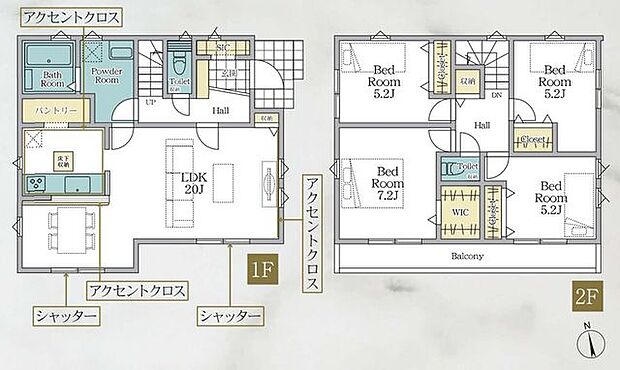 【ZEH水準の省エネ住宅！駐車場2台可！前面道路6ｍ以上で解放感ある立地！】LDKゆったり20帖、主寝室7.2帖、南向きで陽当り良好！モデルハウスあり！