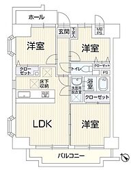 サンハロー湘南台 3LDKの間取図画像