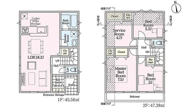 【南向きワイドバルコニーのため陽当たり良好!カースペース並列2台可】南側道路幅員5.9mで開放感あり耐震等級+制震装置「SAFE365」を搭載