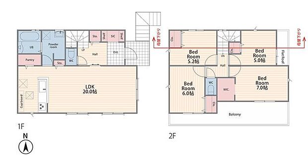 【陽当たり通風良好！敷地46帖以上の開放感あふれる角地！カースペースは3台駐車可】家中まるごと浄活水＆ZEH水準多用途に使えるお庭スペース収納豊富！パントリーやWIC・SIC完備